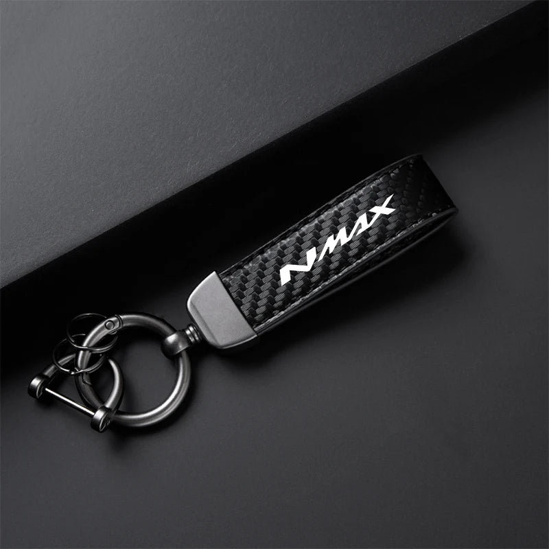 High-Grade Carbon Fiber Motorcycle Keychain Holder Keyring for YAMAHA NMAX N-MAX 155 150 125 NMAX155/150/125 Accessories