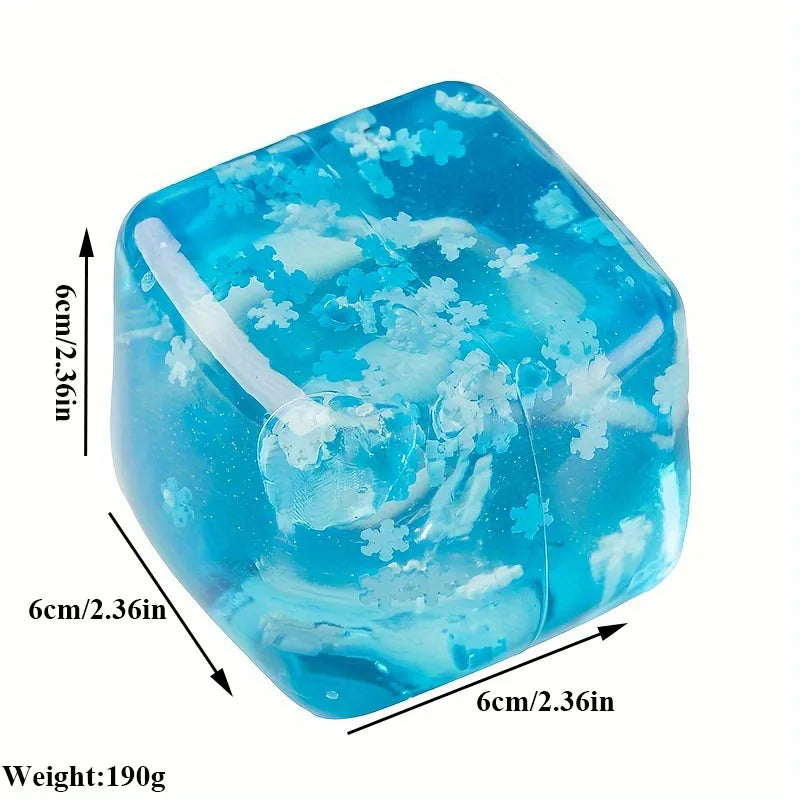 Snowflakes Ice Cube Anti-Stress Squishy Toys Slow Rebound Stress Relief Ball Decompression Fidget Toy for Adults Birthday Gifts