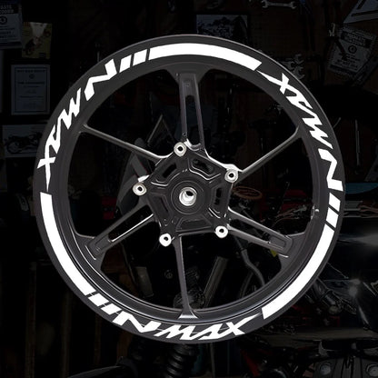 NMAX Motorcycle Wheel Hub Stickers Motor Bike Accessories Scooter Rim Strips Reflective Decal for Yamaha Nmax 125 155 160