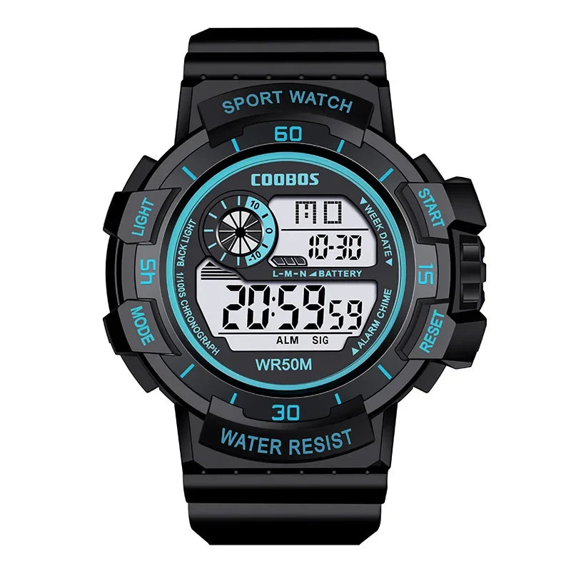Fashion Sport LED Electronic Watches for Men Luxury Waterproof Luminous Military Watch Man Multifunction Colorful Digital Clock