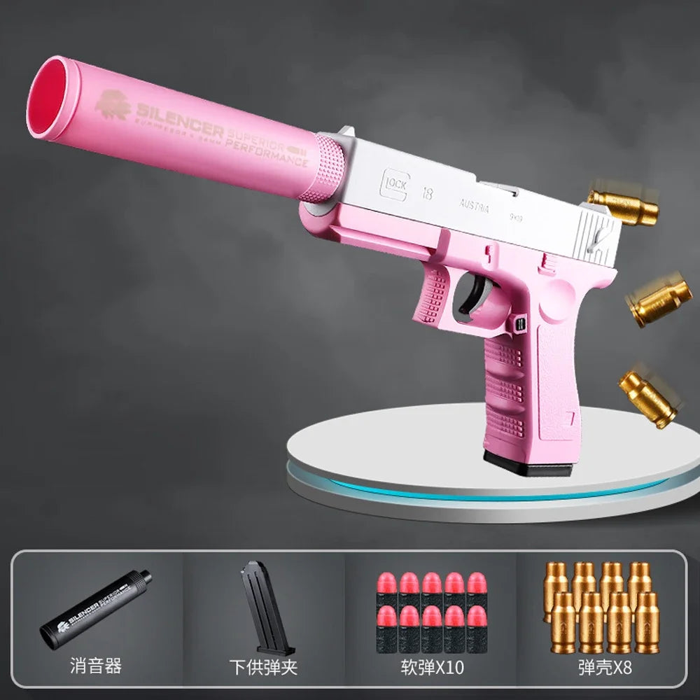 Newest Shell Ejecting Airsoft Pistol Soft Bullet Toy Gun Weapon Children Armas Shoot Outdoor Game Boys Gift