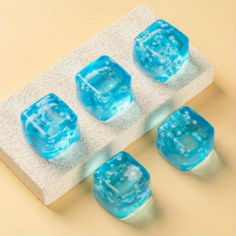 Snowflakes Ice Cube Anti-Stress Squishy Toys Slow Rebound Stress Relief Ball Decompression Fidget Toy for Adults Birthday Gifts
