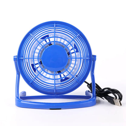 USB Silent Fan Desk Cooler for Laptop Notebook Desktop PC Office Summer Cooling Fan 4 Blades Rotatable USB Mini Fans Socket