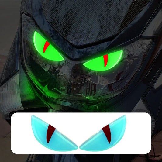 3D Luminous Vinyl Motorcycle Reflective Sticker Cute Eyes Scooter Windshield Decal Accessories for BMW Honda Yamaha Suzuki Vespa