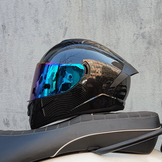 Motorcycle Helmet Cascos Para Motos with Built-In Sunshade Lens, Fully Covered Racing Helmet Casque Arai Repeat ODT