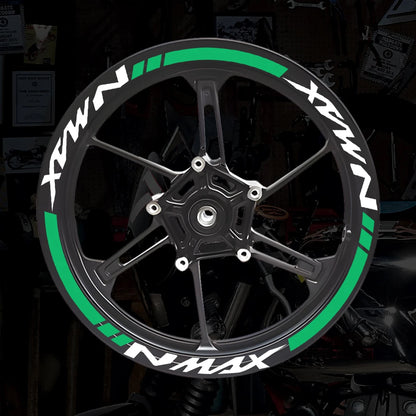 NMAX Motorcycle Wheel Hub Stickers Motor Bike Accessories Scooter Rim Strips Reflective Decal for Yamaha Nmax 125 155 160