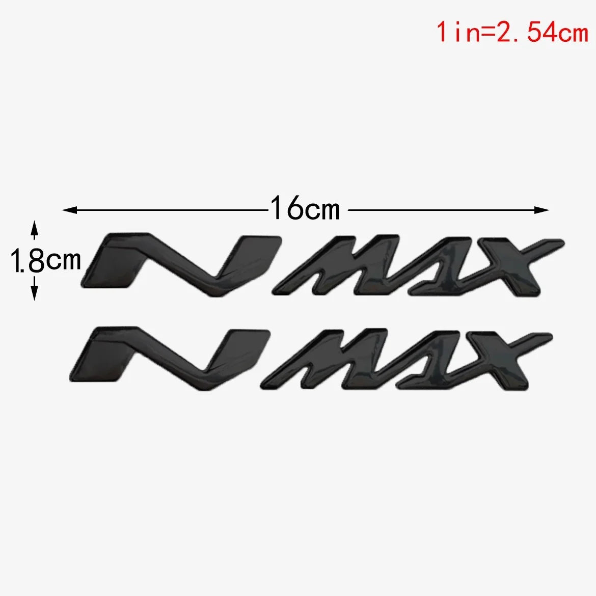 Motorcycle 3D Tank Emblem Stickers N-MAX Logo Decals Applique for Yamaha NMAX N MAX N-MAX 155 250 400 125 Waterproof