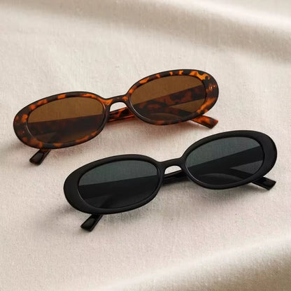 Vintage Oval Sunglasses Women Luxury Brand Designer Small Oval Sun Glasses Retro Black Red Glasses Ladies Goggle UV400 Eyewear