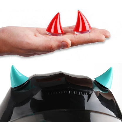 2PCS Motorcycle Helmet Cute Corner Rubber Horn Decoration Motocross Full Face off Road Helmet Decoration Moto Car Accessories