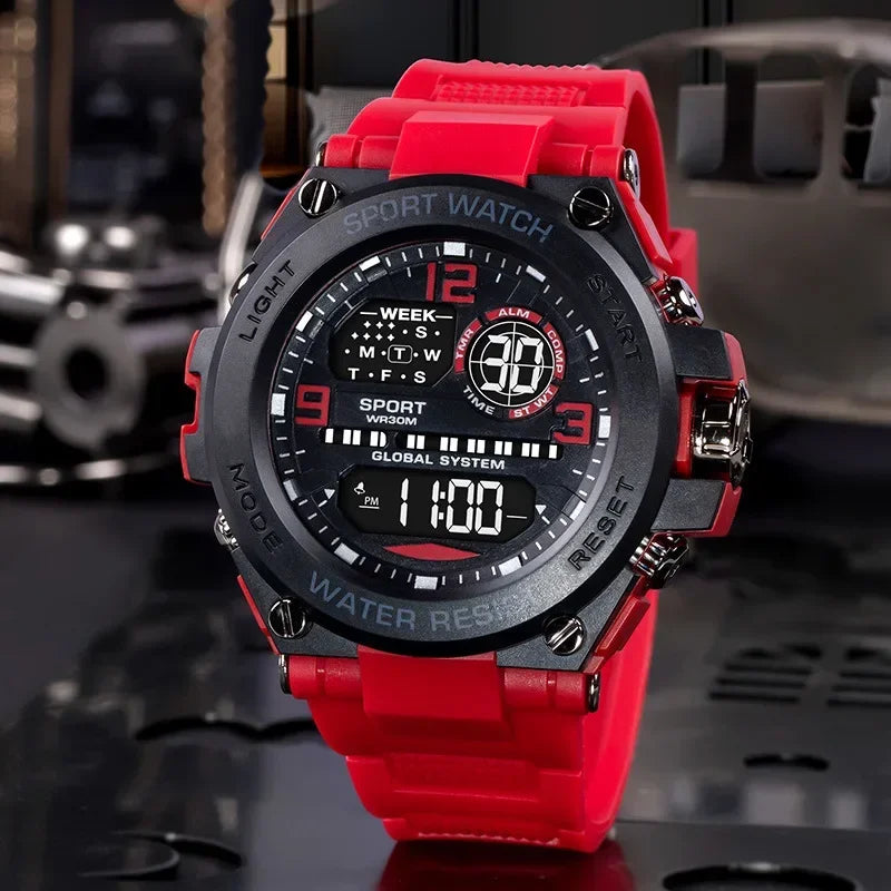 MAYZHISU Top Luxury Electronic Watch for Man Outdoor Men'S Sports Watches Stopwatch Waterproof Calendar Kids Digital Clock Gift
