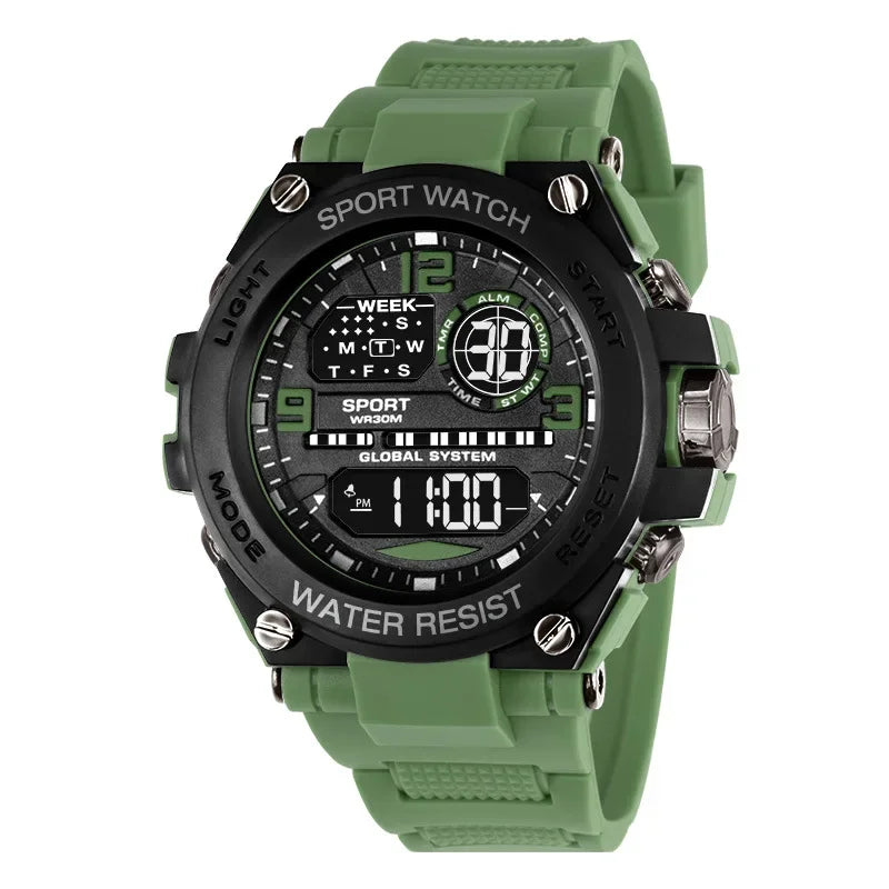 MAYZHISU Top Luxury Electronic Watch for Man Outdoor Men'S Sports Watches Stopwatch Waterproof Calendar Kids Digital Clock Gift
