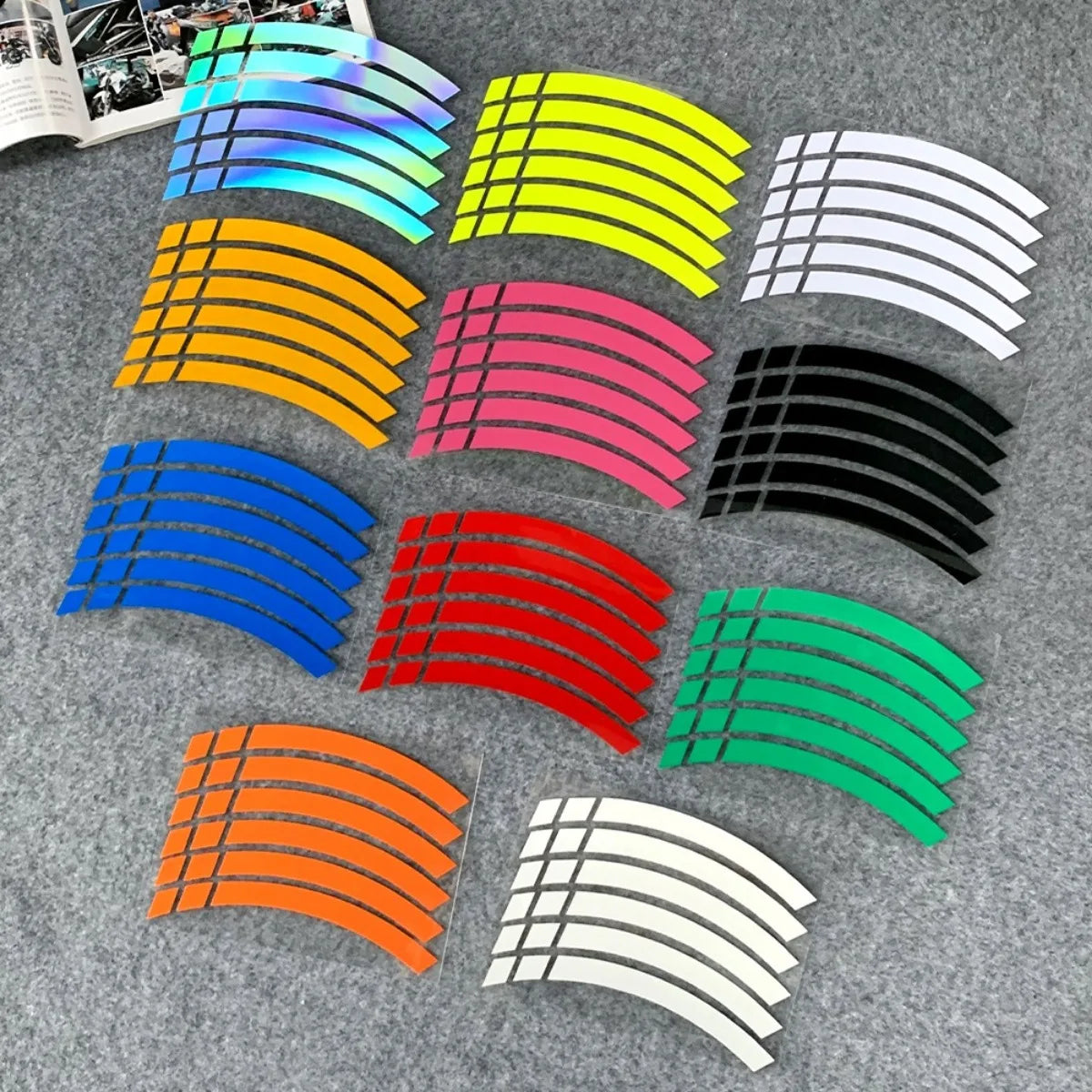 NMAX Motorcycle Wheel Hub Stickers Motor Bike Accessories Scooter Rim Strips Reflective Decal for Yamaha Nmax 125 155 160