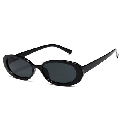 Vintage Oval Sunglasses Women Luxury Brand Designer Small Oval Sun Glasses Retro Black Red Glasses Ladies Goggle UV400 Eyewear