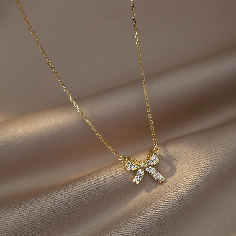 New Double Layer Necklace for Women Imitation Pearl Crystal Heart Pendant Chokers Necklaces Girls Gift Bohemia Cheap Jewelry