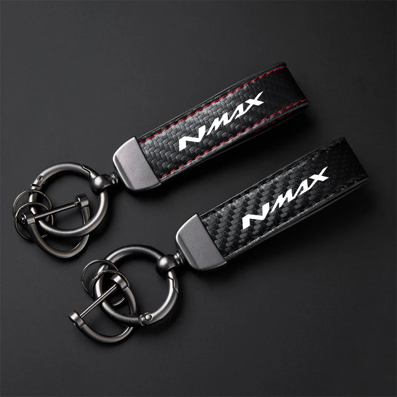 High-Grade Carbon Fiber Motorcycle Keychain Holder Keyring for YAMAHA NMAX N-MAX 155 150 125 NMAX155/150/125 Accessories
