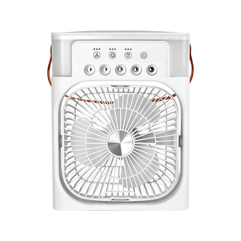 Portable Air Cooler Electric Humidifier Fan Air Supply Three Wind Speeds Rapid Cooling Five-Hole Humidifying Spray Fan with Ice