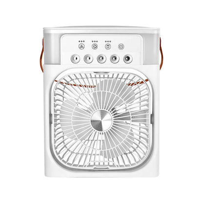 Portable Air Cooler Electric Humidifier Fan Air Supply Three Wind Speeds Rapid Cooling Five-Hole Humidifying Spray Fan with Ice