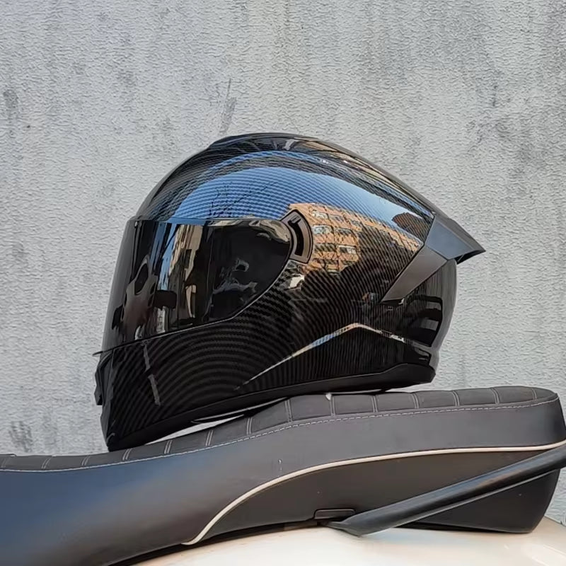 Motorcycle Helmet Cascos Para Motos with Built-In Sunshade Lens, Fully Covered Racing Helmet Casque Arai Repeat ODT