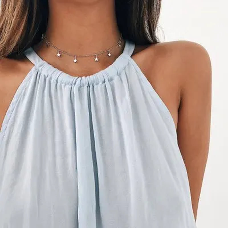 New Double Layer Necklace for Women Imitation Pearl Crystal Heart Pendant Chokers Necklaces Girls Gift Bohemia Cheap Jewelry
