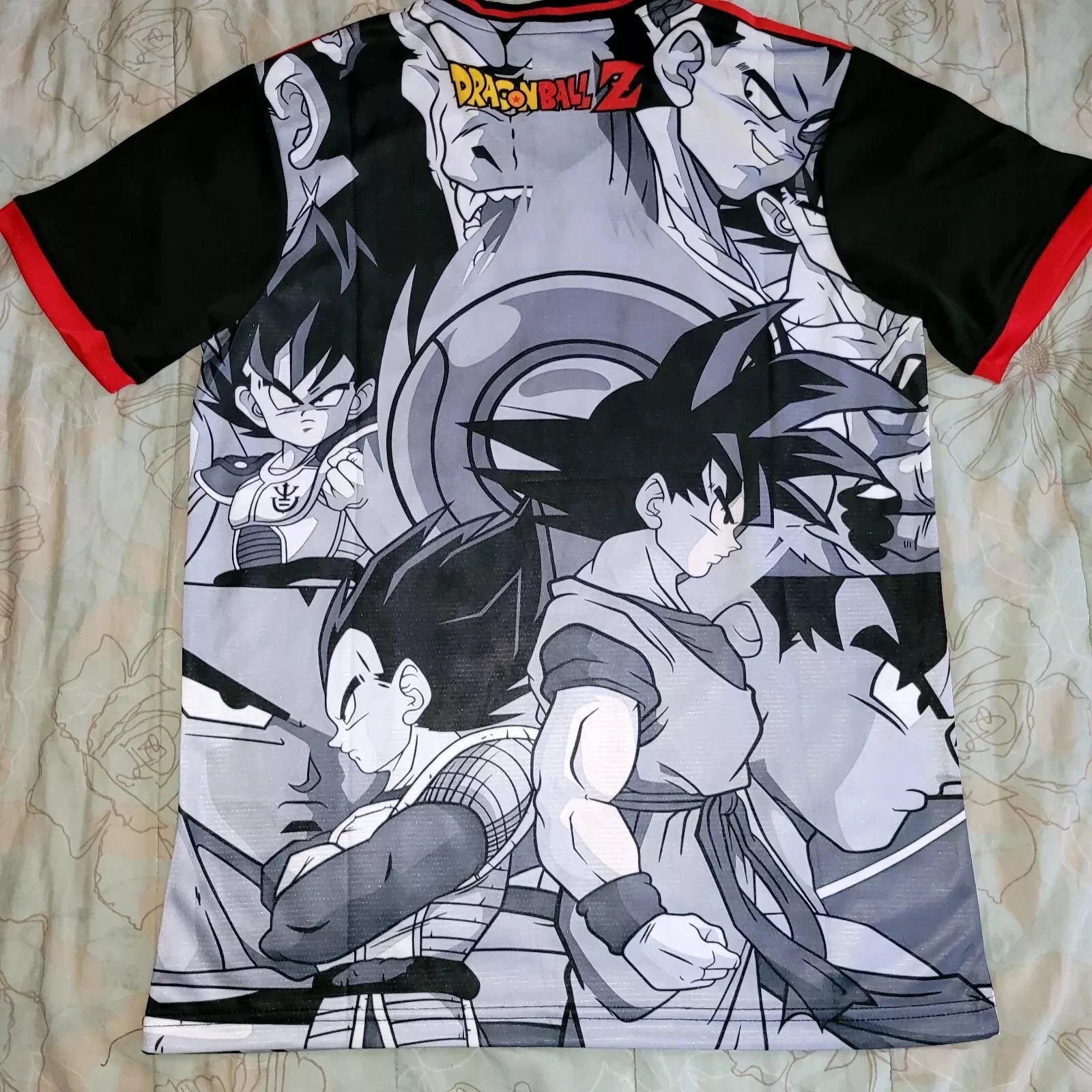 Summer Men Clothes Goku Dragon Ball Z Concept Anime Edition Football Soccer Jersey Adult Breathable Quick-Drying Tee Sport Top