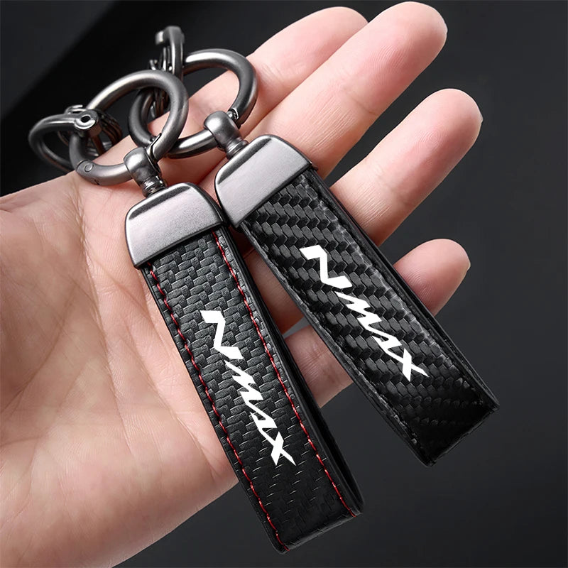 High-Grade Carbon Fiber Motorcycle Keychain Holder Keyring for YAMAHA NMAX N-MAX 155 150 125 NMAX155/150/125 Accessories