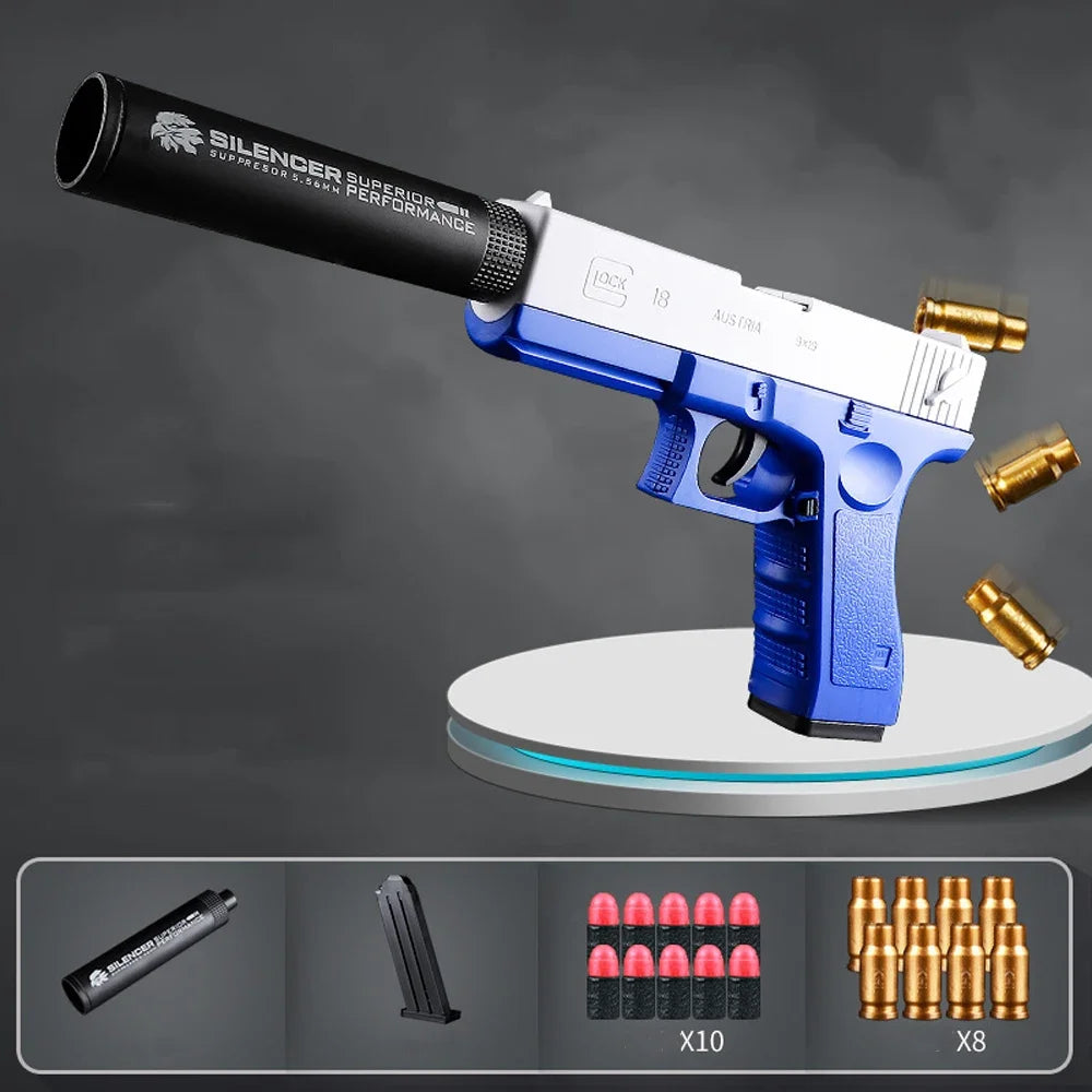 Newest Shell Ejecting Airsoft Pistol Soft Bullet Toy Gun Weapon Children Armas Shoot Outdoor Game Boys Gift