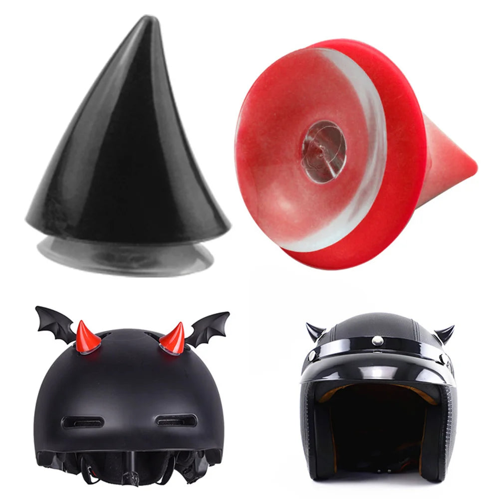 2PCS Motorcycle Helmet Cute Corner Rubber Horn Decoration Motocross Full Face off Road Helmet Decoration Moto Car Accessories
