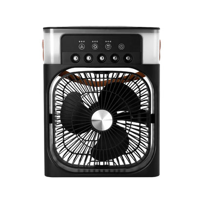 Portable Air Cooler Electric Humidifier Fan Air Supply Three Wind Speeds Rapid Cooling Five-Hole Humidifying Spray Fan with Ice