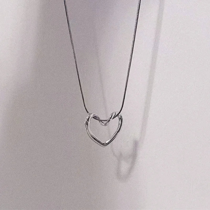 New Double Layer Necklace for Women Imitation Pearl Crystal Heart Pendant Chokers Necklaces Girls Gift Bohemia Cheap Jewelry