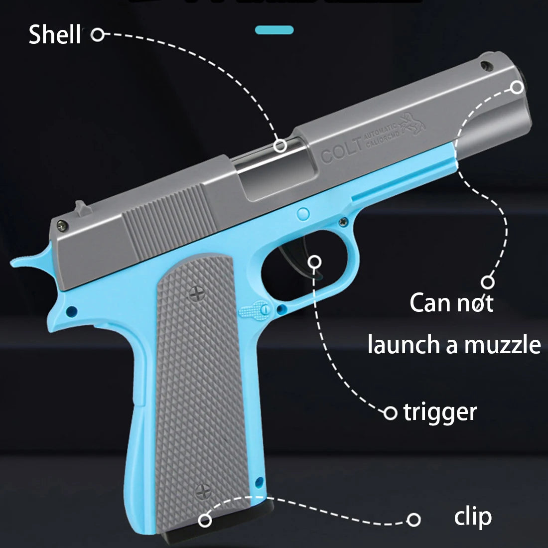 3D Gravity Toy Gun Model Cannot Shoot M1911 Pistol Desert Eagle Empty Load Hang-Up 3D Printing Fidget Toy for Boys Decompression