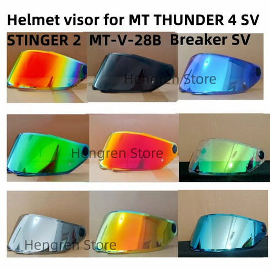 Helmet Visor for MT THUNDER 4 SV STINGER 2 MT-V-28B Breaker SV Replacement Shield Glasses Goggles Screen Helmet Accessories Moto