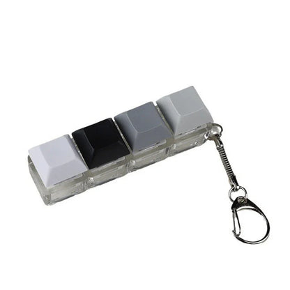 Keyboard Key Fidget Toy Colorful Keychain Keycap Stress Relief Toy for Children Adults Gifts Finger Button Anti-Stress Toys