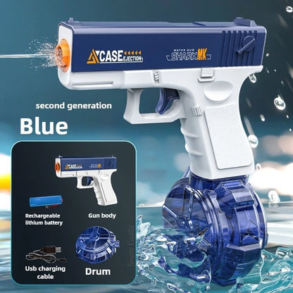 New Water Gun Electric Pistol Shooting Toy Full Automatic Summer Beach Toy for Kids Children Boys Girls Adults