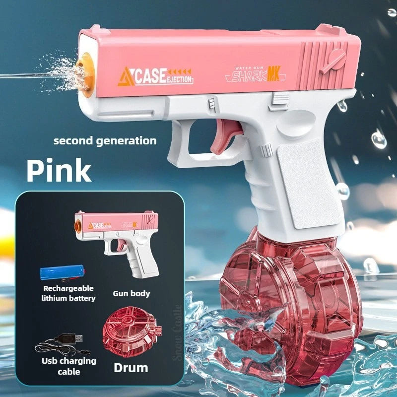 New Water Gun Electric Pistol Shooting Toy Full Automatic Summer Beach Toy for Kids Children Boys Girls Adults