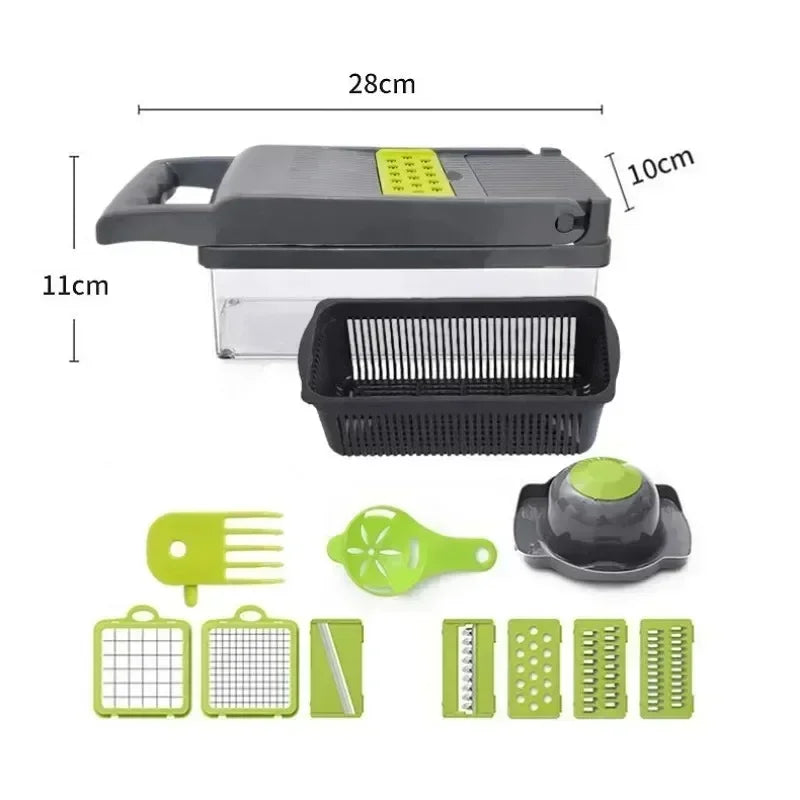 Kitchen Large Capacity Multifunctional Vegetable Slicer for Cutting Vegetables, Shredded Potatoes, and Slicing