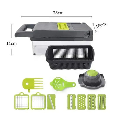 Kitchen Large Capacity Multifunctional Vegetable Slicer for Cutting Vegetables, Shredded Potatoes, and Slicing