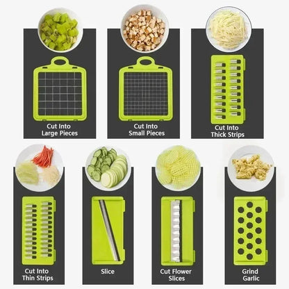 Kitchen Large Capacity Multifunctional Vegetable Slicer for Cutting Vegetables, Shredded Potatoes, and Slicing