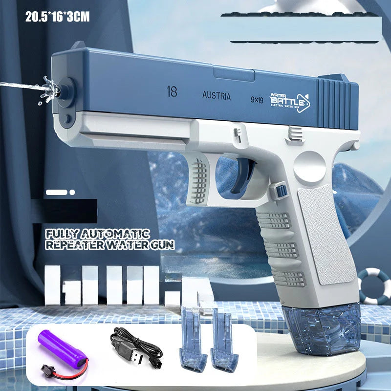 New Water Gun Electric Pistol Shooting Toy Full Automatic Summer Beach Toy for Kids Children Boys Girls Adults