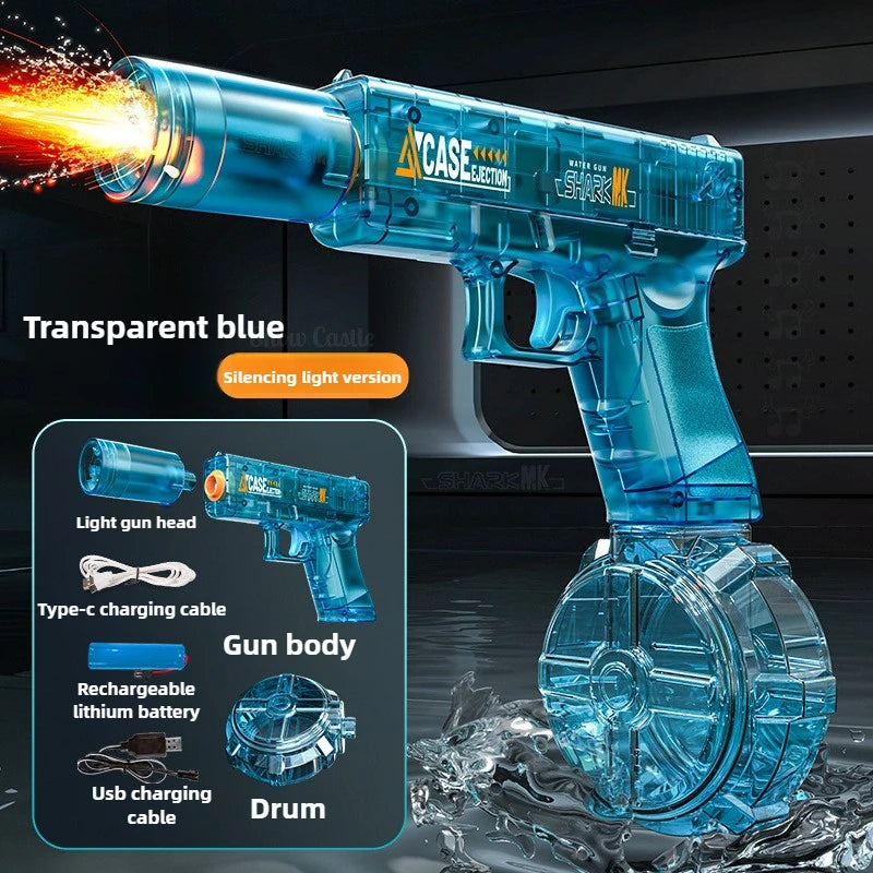 New Water Gun Electric Pistol Shooting Toy Full Automatic Summer Beach Toy for Kids Children Boys Girls Adults