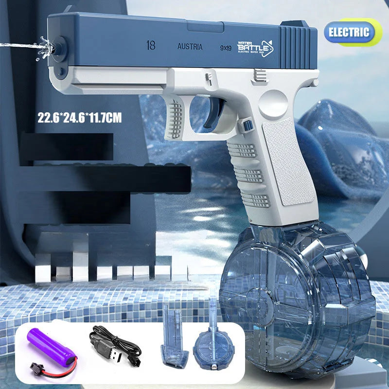 New Water Gun Electric Pistol Shooting Toy Full Automatic Summer Beach Toy for Kids Children Boys Girls Adults