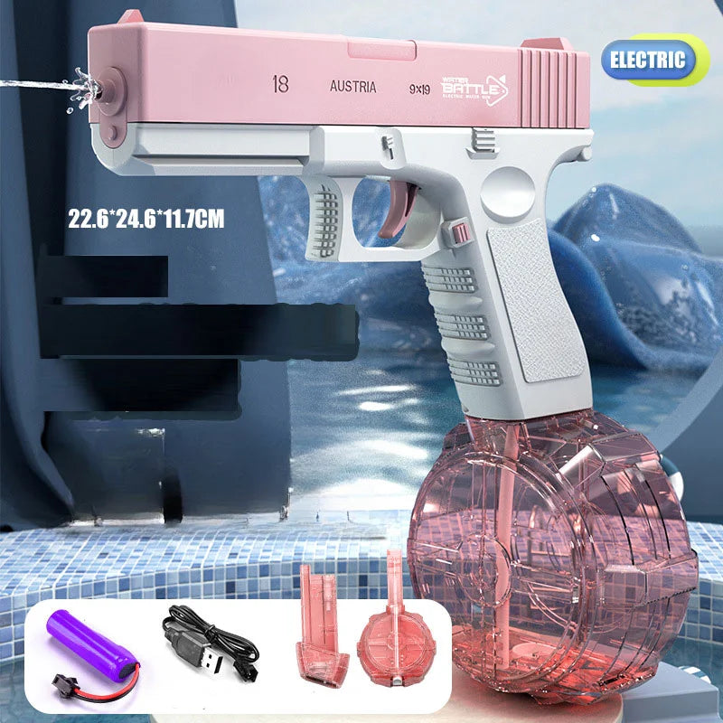 New Water Gun Electric Pistol Shooting Toy Full Automatic Summer Beach Toy for Kids Children Boys Girls Adults