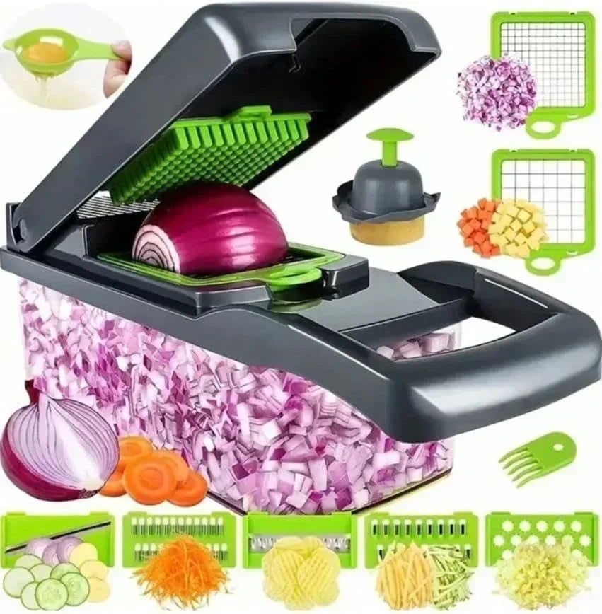 Kitchen Large Capacity Multifunctional Vegetable Slicer for Cutting Vegetables, Shredded Potatoes, and Slicing