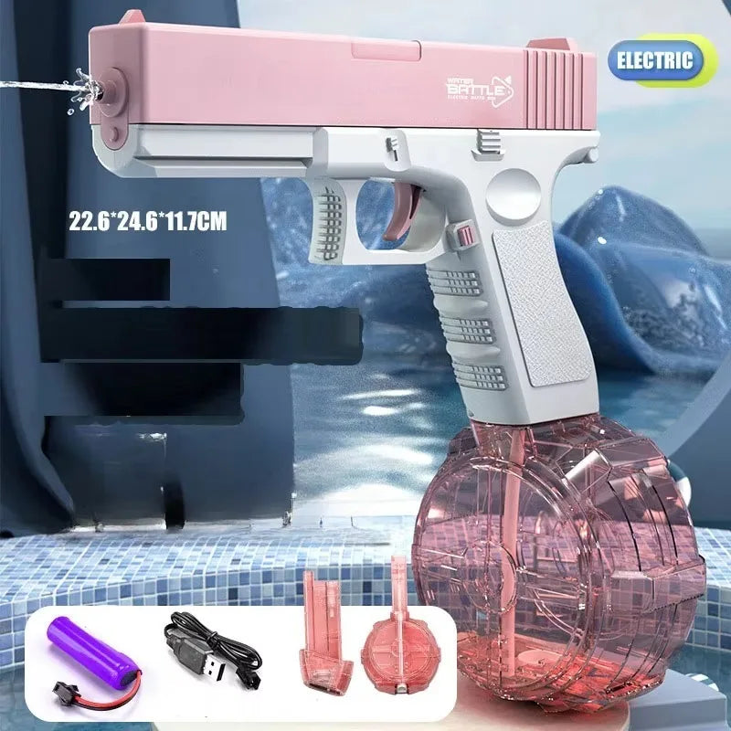 New Water Gun Electric Pistol Shooting Toy Full Automatic Summer Beach Toy for Kids Children Boys Girls Adults