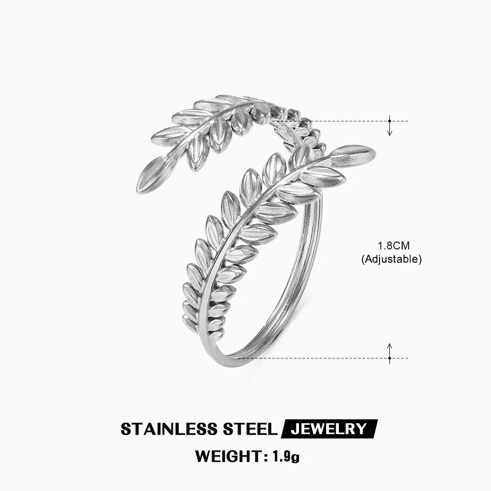 Gold Color Stainless Steel Heart Ring Women Metal Finger Hollow Ring Waterproof Jewelry Girlfriend Gift Bijoux Femme Anillos