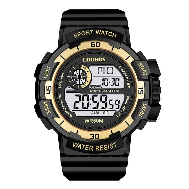 Fashion Sport LED Electronic Watches for Men Luxury Waterproof Luminous Military Watch Man Multifunction Colorful Digital Clock