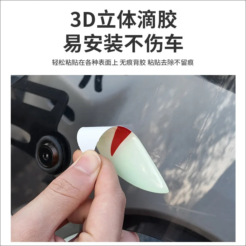 3D Luminous Vinyl Motorcycle Reflective Sticker Cute Eyes Scooter Windshield Decal Accessories for BMW Honda Yamaha Suzuki Vespa