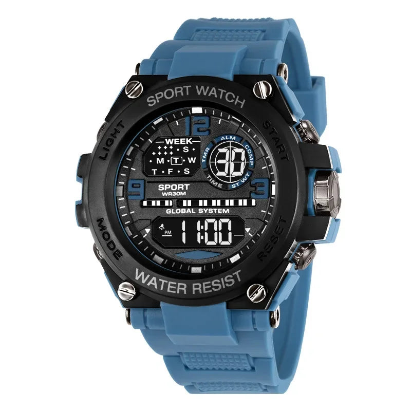 MAYZHISU Top Luxury Electronic Watch for Man Outdoor Men'S Sports Watches Stopwatch Waterproof Calendar Kids Digital Clock Gift