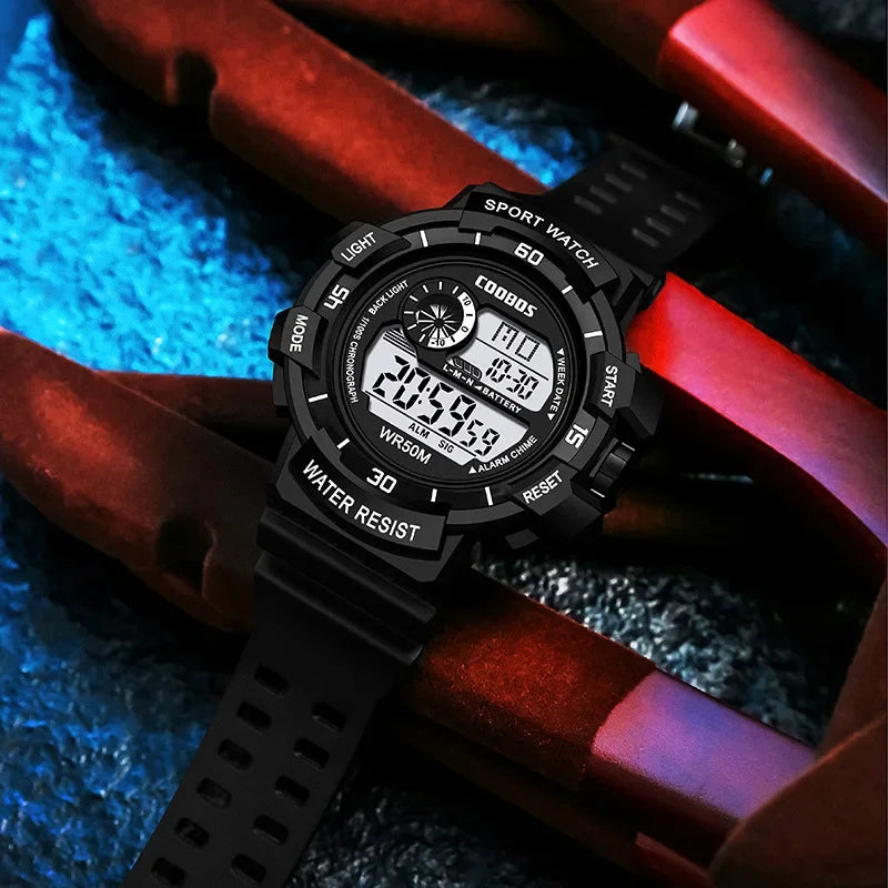 Fashion Sport LED Electronic Watches for Men Luxury Waterproof Luminous Military Watch Man Multifunction Colorful Digital Clock