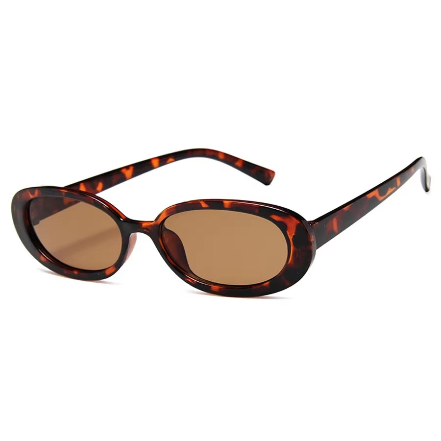 Vintage Oval Sunglasses Women Luxury Brand Designer Small Oval Sun Glasses Retro Black Red Glasses Ladies Goggle UV400 Eyewear