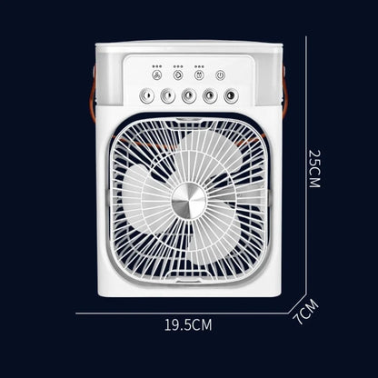 Portable Air Cooler Electric Humidifier Fan Air Supply Three Wind Speeds Rapid Cooling Five-Hole Humidifying Spray Fan with Ice